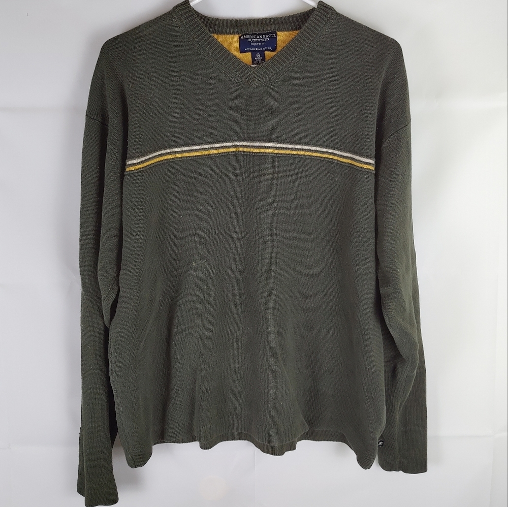 90's Y2K Vintage American Eagle Ramie Sweater Pullover Mens M Casual Academia